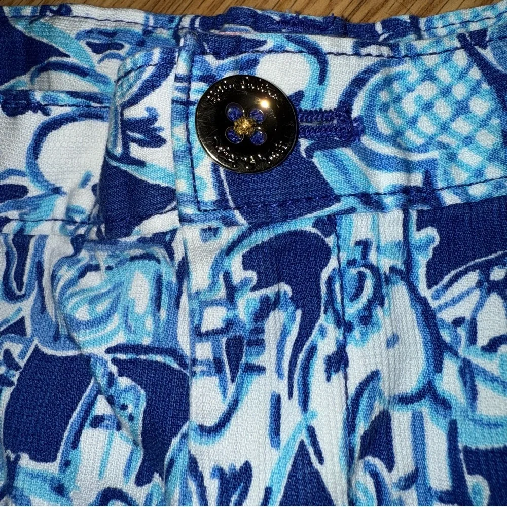Lilly‎ Pulitzer Girls Mini Callahan Get Trunky Elephant Print Shorts Sz 12